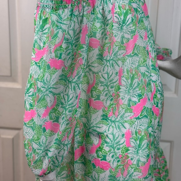 Lilly Pulitzer Pink and Green Floral Dress Size Small - Picture 4 of 15